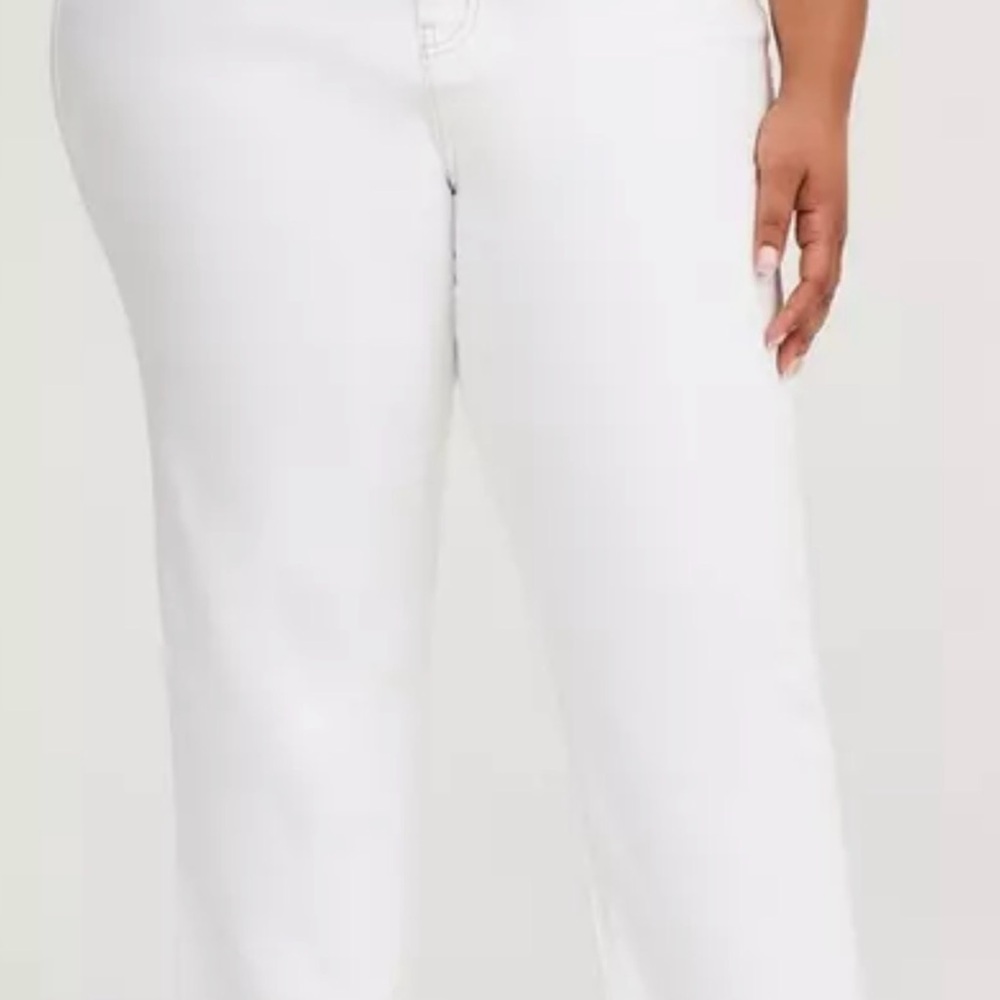 Torrid Women's Straight Leg White Pants